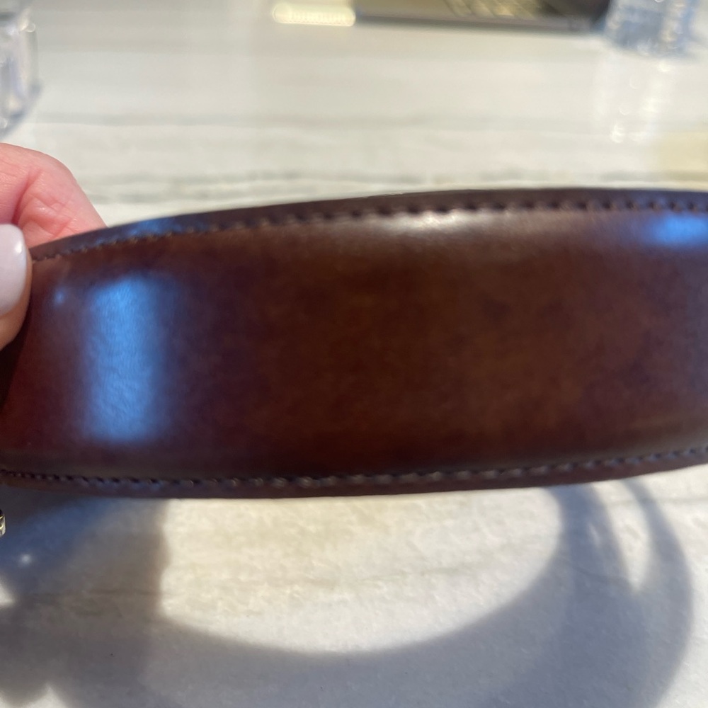 Martin Dingman Men's Brown Leather Belt - Picture 2 of 3